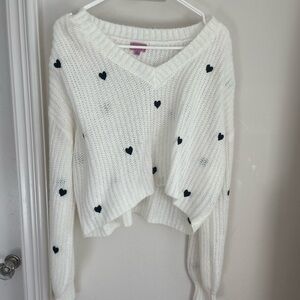 NWOT Black hearts sweater